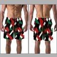 thumbnail image 3 of luoweisi Men's Beach Shorts Quick Dry Swim Trunks with Mesh Lining Geometry 2XL, 3 of 5