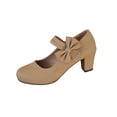 thumbnail image 2 of Willtoo Women's Platform Mary Jane Pumps with Bow, Closed Toe Chunky Heels Dressy Shoes Casual Daily Cute Heels, 2 of 7