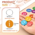thumbnail image 2 of 25PCS Number Tags 1-25, Number Key Tags Aluminum Numbered Tags Metal Key Tags Keychain with Key Rings for Organizer Field Sales Hangers Clothes Labels ID Tag, Gold, 2 of 6