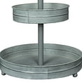 thumbnail image 6 of Zeckos Whitewashed Metal Round Two Tier Farmhouse Serving Stand, 6 of 10