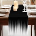 thumbnail image 3 of Table Runners 72 Inches Long Dress Scarves, Black White Farmhouse Kitchen/Dining Table Runner, Coffee Tablerunners, Modern Geometric Abstract Gradient Striped 13x72 Inch, 3 of 9