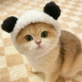 thumbnail image 4 of Dalrosia Cute Cat Costume Warm Bear Hat for Cat Adjustable Soft Small Pet Headwear Bear Hat for Cat Puppy Dog, 4 of 6