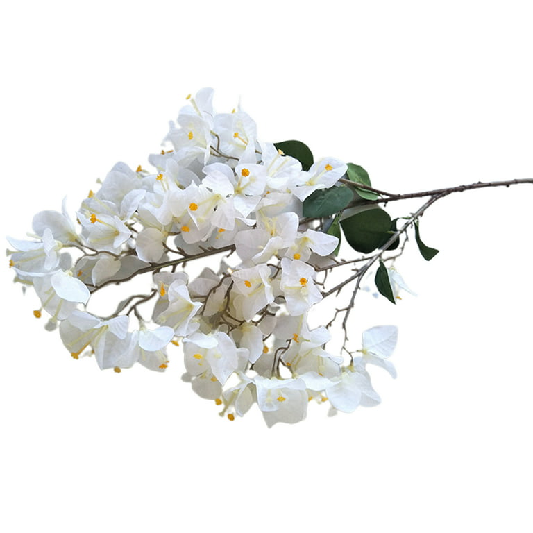 RWUDV Artificial Flowers Silk Bougainvillea Branches Faux Bougainvillea  Floral Stems Long Floral Stems Plant Branches for Wedding Home Centerpieces