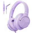 thumbnail image 1 of Auriculares Botesty Sound con cable y micrófono para colocar sobre la oreja, color morado, 1 of 7