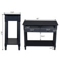 thumbnail image 6 of Ktaxon Wooden Console Table with 2 Drawers and Storage Shelf, Sofa Table Entryway Table Side Desk TV Stand for Living Room Hallway Kitchen, Navy Blue, 6 of 15