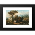 thumbnail image 2 of Francesco Zuccarelli 24x16 Black Modern Framed Museum Art Print Titled - Landscape with the Rest on the Flight into Egypt, 2 of 5