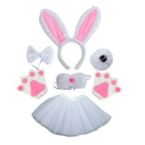 Kids Rabbit Costume Easter Bunny Cosplay Dress Up Outfits Set