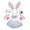 White, variant on Kids Rabbit Costume Cosplay Dress Up Outfits Set 4PCS Headband Tail Bowknot Nose