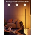 thumbnail image 4 of 2 Pcs Lampe sur Pied d'Angle RVB, Lampe sur Pied DEL RVB de 64,5 Pouces à Changement de Couleur pour Salon avec Application et Télécommande Barre Lumineuse Moderne avec Synchronisation Musicale et 16 Millions de Co, 4 of 9