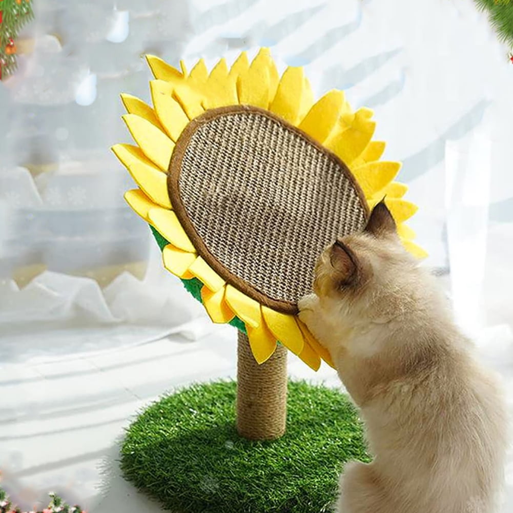 Feelers Cat Scratching Post, Sunflower Scratching Post Cat Scratcher