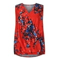 thumbnail image 4 of USSUMA Womens Summer Tops Twist Front Wrap Tank Top T-Shirts for Women Trendy Floral Print Slings Blouses Tops Dressy Casual V Neck Tunic Plus Size Shirts for Female, 4 of 8