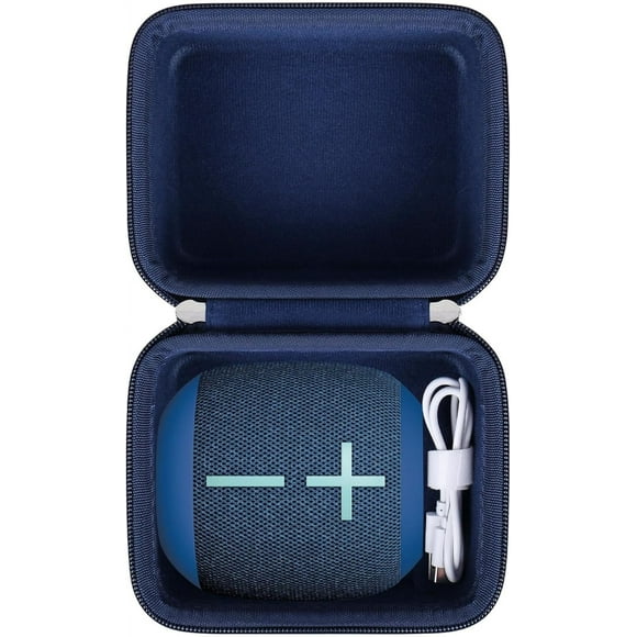 SDES-Hard Travel Case for Ultimate Ears WONDERBOOM 4/3 /2 Portable Waterproof Bluetooth Speaker, UE WONDERBOOM 4 Dustproof Floating Speaker Holder, Extra Space for Charging Cables, Blue