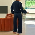 thumbnail image 4 of Pincandy Lounge Sets for Women 2 Piece Funnel Neck Sweatshirt Wide Leg Pants Fall 2025 Travel Sweatsuits Tracksuits, 4 of 6