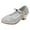 Silver, variant on LYHaoo Girl Princess PU Sequins Shoes Children Silver Performance Shoes Sizes 10.5 Blue(Little Kid)