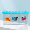 thumbnail image 3 of Small Fish Tank, Acrylic Compact Easy Cleaning 3 Grid Multicompartment Divided Fish Tank  for Home, 3 of 7