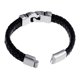 thumbnail image 4 of Elegante Cuero Negro Hecho A Mano Envoltura Banda Magnética Magnético Zulema Pulsera trenzada de la PU, 4 of 8