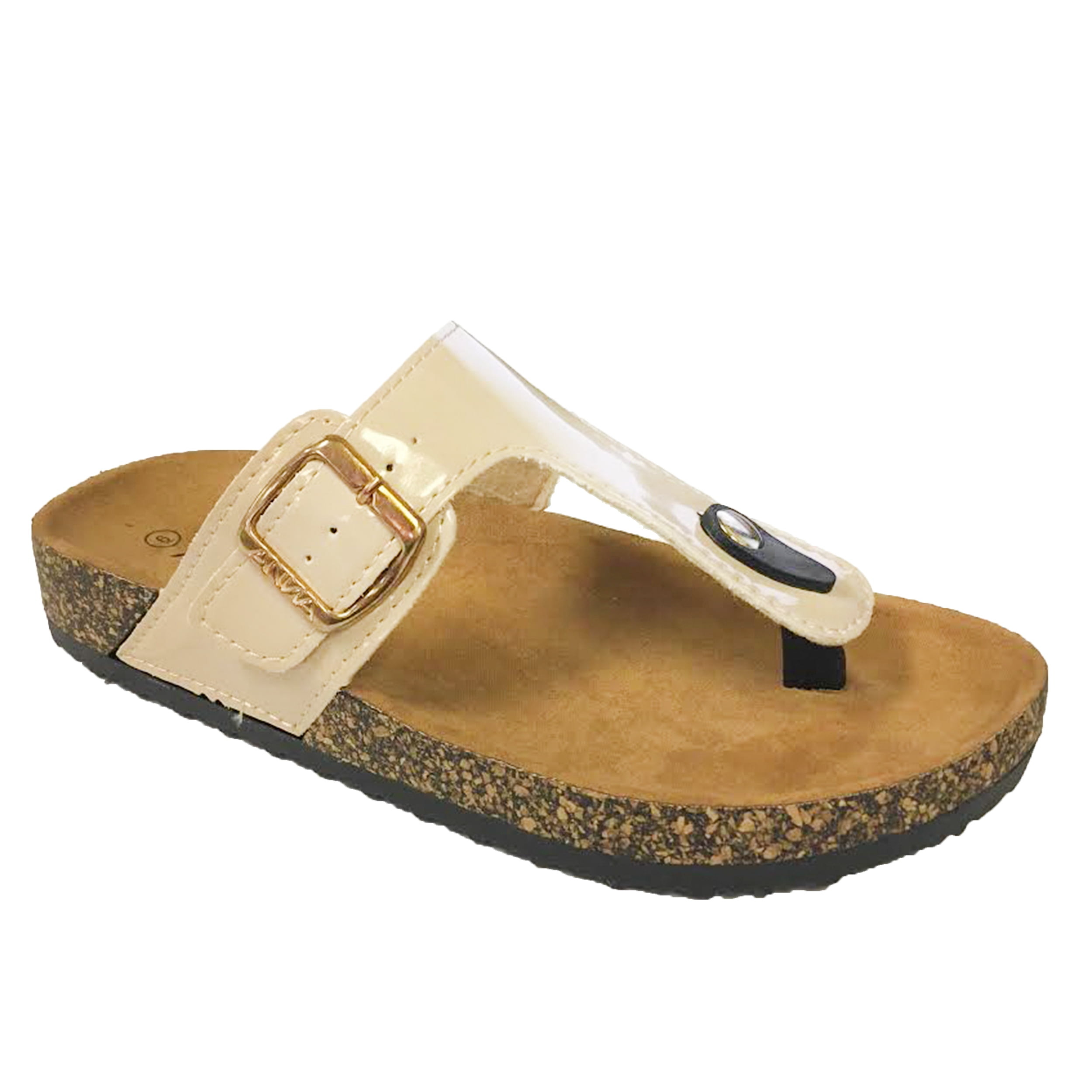 women's casual buckle straps sandals flip flop platform footbed sandals