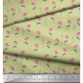 thumbnail image 3 of Soimoi Beige Cotton Cambric Fabric Leaf Floral Fabric Prints By Yard 42 Inch Wide, 3 of 3