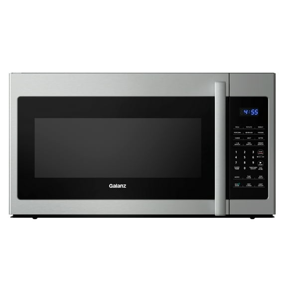 Galanz Over-The-Range Microwave, Energy Saving/ECO Mode, 30-second Express Cooking, 9 Auto-cook Programs, 1000W/120Volts, 1.7 Cu.Ft, Stainless Steel