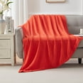 thumbnail image 5 of Checkered Cotton Blanket Queen Size for Bed Soft Large Muslin Bed Blankets 80"x90" Lightweight Breathable Blanket All Season Gauze Blanket,  Orange Rust, 5 of 17