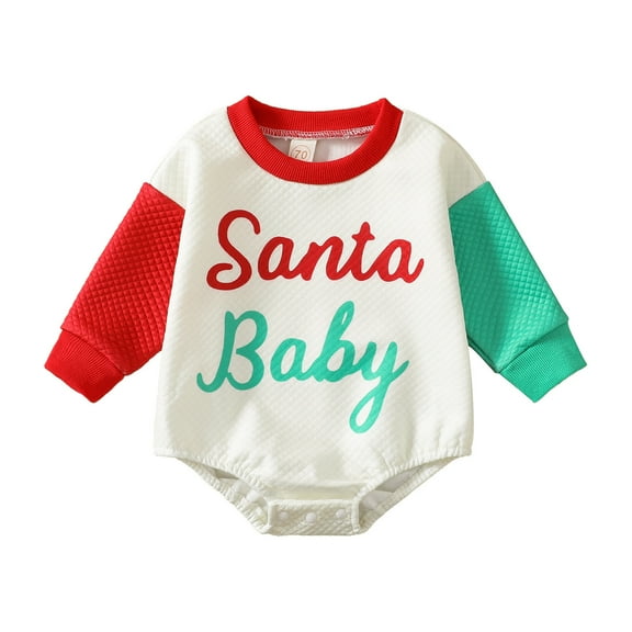 LWNYDPLSD My First Christmas Onesie Boy Christmas Clothes for Boys Kids Jumpsuit Size 6 Girls Clothes 9 Month Baby Girl Clothes 7-8 Girls 9 Year Old, White 12-18 Months