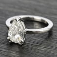 thumbnail image 2 of Eclet Jewels White Gold Over 14K Silver Diamond Ring - Oval Cut Excellent 2.1 Ct Diamond Ring For Women's - Engagement Wedding Trilogy Ring for Women's - 3 Stone Engagement Wedding Rings for Women's, 2 of 7
