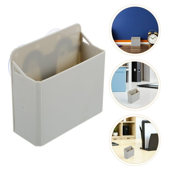 AURARMLET 3Pcs Plastic Gray Suction Cup Pen Holder for Whiteboards Tiles and Glass with Easy Installation