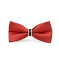 thumbnail image 5 of Men Bow Tie Formal Business Style Rhinestone Decor Exquisite Satin Bright Color Smooth Solid Color Party Banquet Wedding Groom Bow Clothes Accessories, 5 of 8