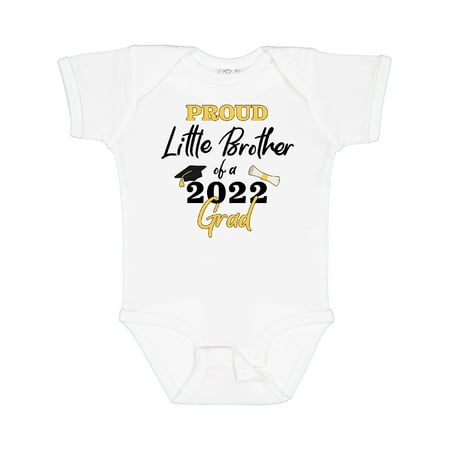 

Inktastic Proud Little Brother of a 2022 Grad Gift Baby Boy Bodysuit