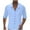 Light Blue, variant on JURANMO Mens Button Down Shirt 2025 Summer Lightweight Cotton Linen Beach Tops Solid Casual Long Sleeve Spread Collar Shirts Going Out Tops White S Sales Today Clearance