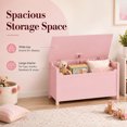 thumbnail image 3 of Miniyam Toy Storage Bench with Lid, Kids Toy Box and Storage Chest for Bedroom, Playroom, Nursery, Pink, 3 of 8