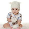 thumbnail image 2 of Krdevn Baby Hat Knit Hat Autumn and Winter Hat Gloves Set Cute Little Ears Shape Boys and Girls Baby Hat, 2 of 9