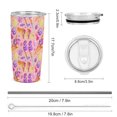 thumbnail image 2 of Vaso de acero inoxidable con tapa y diseño de helado, taza térmica portátil de 20 oz, 2 of 7