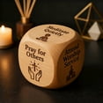 thumbnail image 6 of Shoreew Christian Prayer Dice Handmade Wooden 6-Sided Decision Dice with Faith Engravings Religious Inspirational Dice for Family Group, 6 of 7