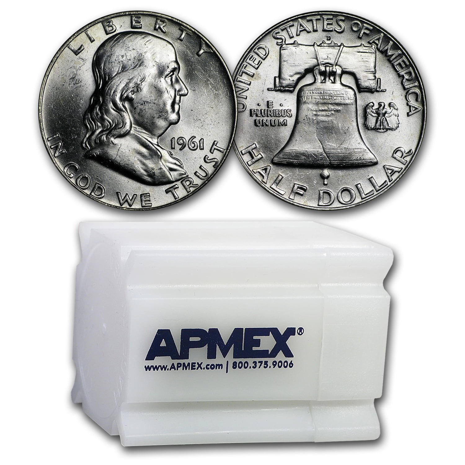 1961 Franklin Half Dollar 20Coin Roll BU