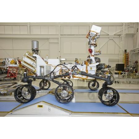 Poster Set Science Lab - June 3 2011 - NASA Mars Science Laboratory rover Curiosity during mobility testing inside the Spacecraft Assembly Facility Poster Print
