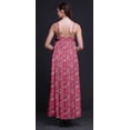 thumbnail image 3 of Bimba Robe Longue en Rayonne Imprimée Florale pour Femmes Chic Bohème Été Maxi Plage - Très Petit, 3 of 4
