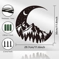 thumbnail image 3 of Moon and Mountains Iron Wall Art Decorations Black Metal Wall Art Decor Mountains Night Scene Wall Sculptures for Home Kitchen Patio Bedroom Living Room Bathroom Outdoor Decoration Metal Black, 3 of 7