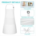 thumbnail image 3 of 10 Pack Kids Apron Adjustable Children with 2 Pockets Chef Painting for Cooking Baking White, 3 of 7