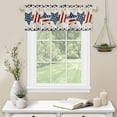 thumbnail image 2 of Window Valances Independence Day American Flag Patriot Pentagram Red and Blue Valance for Living Room, Rod Pocket Valances Small Kitchen Curtain Valance Light Filtering Bathroom Decor Curtain 54"x18", 2 of 6