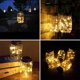 thumbnail image 4 of Luces solares [actualizadas], paquete de 8, 20 luces LED impermeables con tapas de tarros de hadas y luciérnagas con perchas, (sin tarros), decoración de bodas para patio, jardín, color blanco cálido Xemadio WMXL-80, 4 of 9