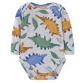 thumbnail image 1 of Long Sleeve Boys Bodysuits Adorable Print Rompers for Toddler Soft Everyday Wear Comfort Outfits, 1 of 3