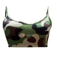 thumbnail image 3 of OKBOP Tank Top for Women Loose Fit Women Camouflage Print Sleeveless Tank Top Bustier Bra Vest Crop Blouse T-shirt Green XXXL( US:14), 3 of 4