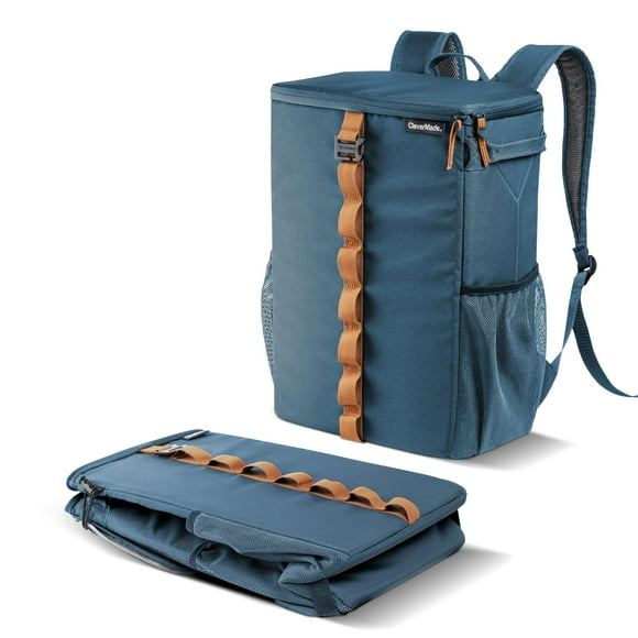 Nevera mochila CleverMade Tahoe con capacidad de 24L Ocean/Cognac
