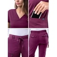 thumbnail image 5 of Adar Pro Everyday Expert Scrub Set For Women - Curved V-Neck Scrub Top & Tapered Drawstring Scrub Pants, 5 of 7