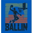 thumbnail image 5 of Ballin Slam Dunk Adult Royal Blue Long Sleeve Hoodie-XL, 5 of 6