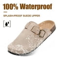 thumbnail image 5 of HSBDNZQ Women's Suede Clogs Mens Leather Mules Comfort Cork Footbed Antislip House Sandals Arch Support Potato Shoes with Adjustable Buckle, 5 of 8