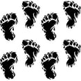thumbnail image 4 of Sasquatch Bigfoot Footprints Stickers - 9 inch (23 cm) Decals Pack of 8 (4 pairs) for Parties, Events, Floors, Retail, Windows, Snowboards, Helmets. Made in The USA by Ifloortape. PNW Inspired. Black, 4 of 6