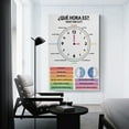 thumbnail image 2 of TELLING TIME Poster, Spanish Language, Educational Poster, What Time Is It, Teaching Tool, Classroom Decor Poster, 2 of 7