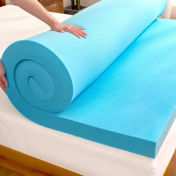ZALIX 3 inch Full Size Memory Foam Mattress Topper, Gel-Infused Double Bed Topper for Pressure Relief Certified